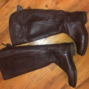 Franco Sarto Dark Brown Leather Riding Boot